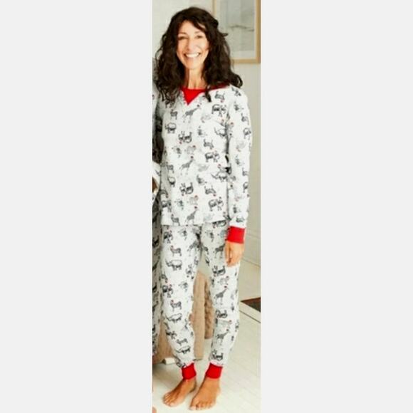 Wondershop Target *NWT* Safari Christmas Winter Pajamas Size L Women Gray - Picture 2 of 10